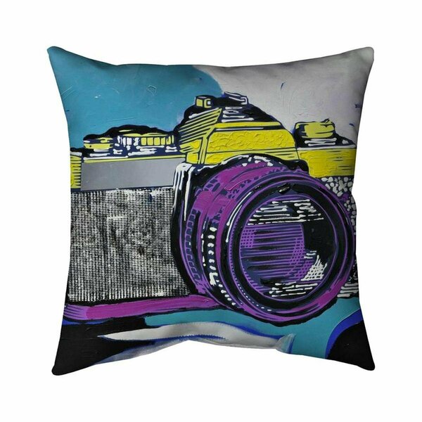 Begin Home Decor 20 x 20 in. Retro Camera-Double Sided Print Indoor Pillow 5541-2020-MU1